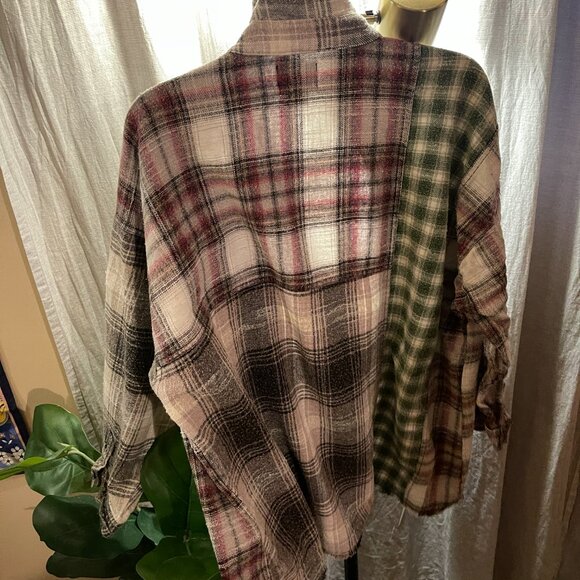 BDG Plaid womens' patchwork flannel - M oversized - Picture 4 of 4